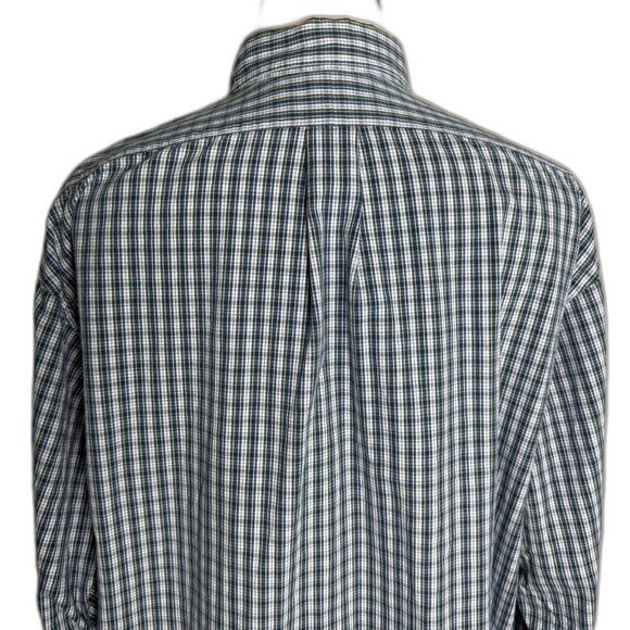 Ralph Lauren Vintage 100% Blake Cotton Long Sl. Button Down XL, Blue Plaid Pony - Picture 5 of 8